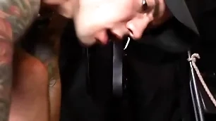 Rough gay sex in bdsm prison