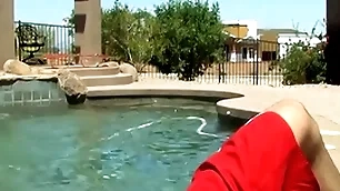 Jacuzzi no laughing matter around turns into sex give twink and jock
