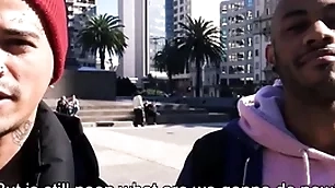 Black jock and latino twink unskilful fuck for seat of government close by uruguay pov